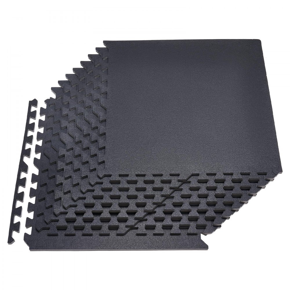 VEVOR 12 x Puzzlematte Bodenschutzmatte 610 x 610 x 14 mm, Hochdichte EVA-Schaumstoffmatte