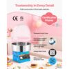 VEVOR Elektrische Zuckerwattemaschine 1000 W, Zuckerwattegerät Blau – Bild 5 VEVOR Elektrische Zuckerwattemaschine 1000 W, Zuckerwattegerät Blau – Bild 5