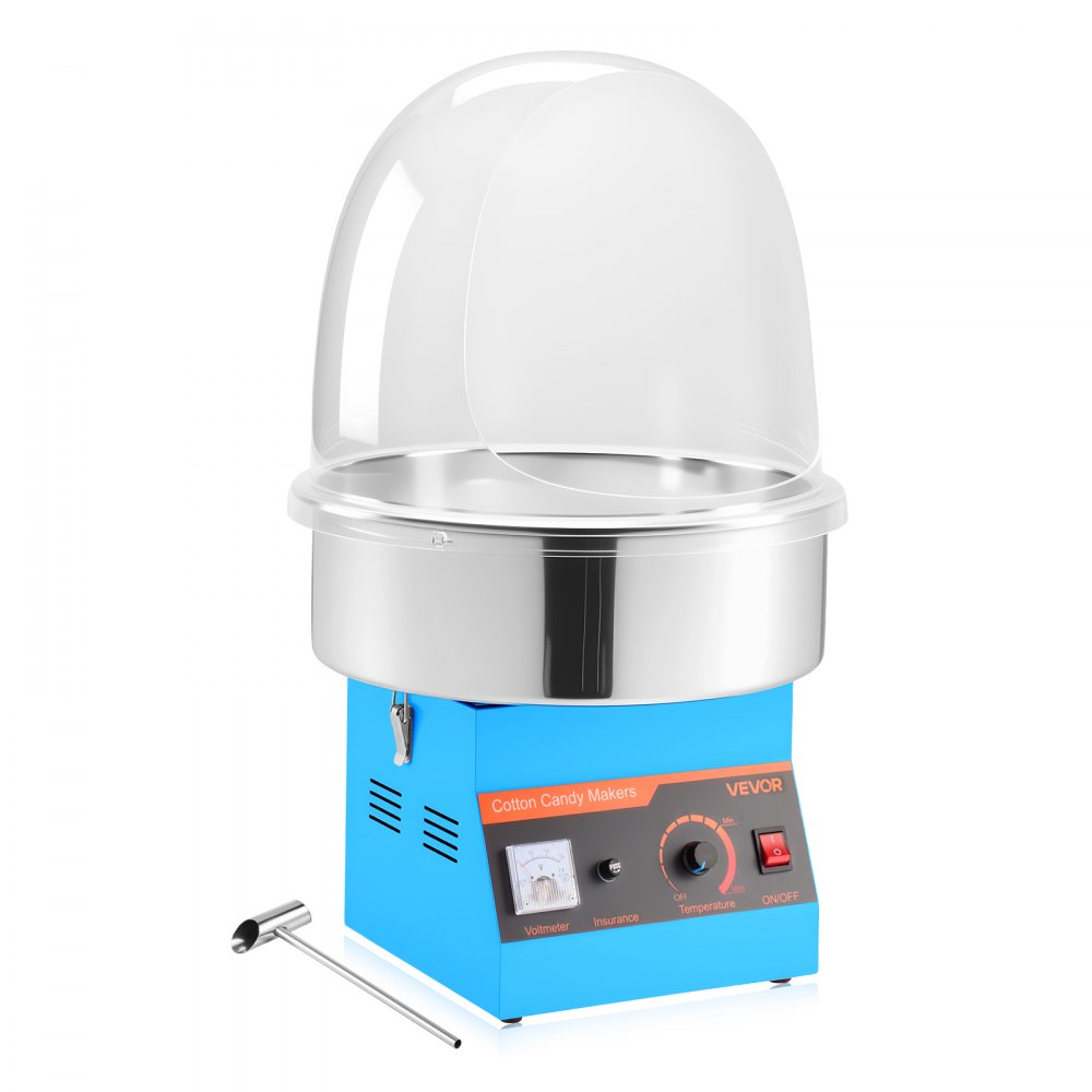 VEVOR Elektrische Zuckerwattemaschine 1000 W, Zuckerwattegerät Blau