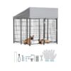 VEVOR Hundezwinger, 1,12x1,15x1,25 m, Hundehütte mit Sicherheitsschloss