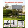 VEVOR Hundezwinger, 1,12x1,15x1,25 m, Hundehütte mit Sicherheitsschloss – Bild 2