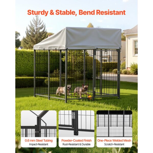 VEVOR Hundezwinger, 1,12x1,15x1,25 m, Hundehütte mit Sicherheitsschloss – Bild 2