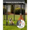 VEVOR Hundezwinger, 1,12x1,15x1,25 m, Hundehütte mit Sicherheitsschloss – Bild 5