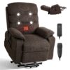 VEVOR Fernsehsessel Elektrisch, Relaxsessel mit Aufstehhilfe, Wärme- & Massagefunktion