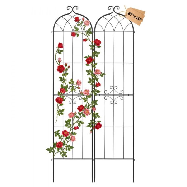 VEVOR Rankgitter, 220x52,5 cm 2er-Pack, Garten Spalier, Pflanzengitter für Blumen