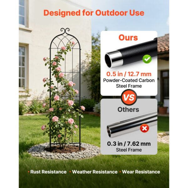 VEVOR Rankgitter, 220x52,5 cm 2er-Pack, Garten Spalier, Pflanzengitter für Blumen – Bild 3