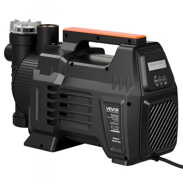 VEVOR Gartenpumpe 1300 W, Bewässerungspumpe Max. Fördermenge 4800 L/h, Saugpumpe mit 48 m Fördehöhe
