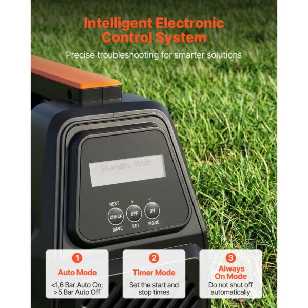 VEVOR Gartenpumpe 1300 W, Bewässerungspumpe Max. Fördermenge 4800 L/h, Saugpumpe mit 48 m Fördehöhe – Bild 5