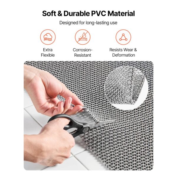 VEVOR Drainagematte PVC (90 cm x 300 cm), Rutschfeste PVC-Bodenmatte Spritzschutzmatte für Nassbereiche, Grau – Bild 3 VEVOR Drainagematte PVC (90 cm x 300 cm), Rutschfeste PVC-Bodenmatte Spritzschutzmatte für Nassbereiche, Grau – Bild 3