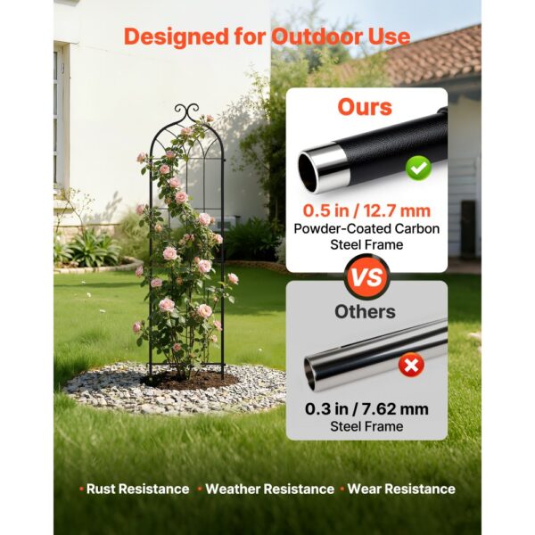 VEVOR Rankgitter, 152x40,5 cm 4er-Pack, Garten Spalier, Pflanzengitter für Blumen – Bild 3