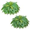 VEVOR 2 Stk. Künstliche Farne, 1219 mm Künstliche Pflanzen mit 67 Wedeln aus Kunststoff & Seidenstoff