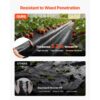 VEVOR 2x Unkrautvlies 1,2x15,2 m Gartenvlies 90 g/㎡, Unkrautmatte aus Polypropylen, Schwarz – Bild 4