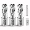VEVOR HSS-Kernbohrer Weldon-Schaft 5-tlg. Magnetbohrer 15,9 mm Schnittdurchmesser, 25,4 mm Schnitttiefe, Stahl VEVOR HSS-Kernbohrer Weldon-Schaft 5-tlg. Magnetbohrer 15,9 mm Schnittdurchmesser, 25,4 mm Schnitttiefe, Stahl