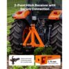 VEVOR 3-Punkt-Anhängerkupplung mit 2 Zoll-Aufnahme, Dreipunkt-Schnellkupplung mit 3 Anhängerkugeln, Orange – Bild 3