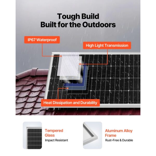 VEVOR 400W Solaranlage Komplettset, Photovoltaik Inselanlage für Heim – Bild 3