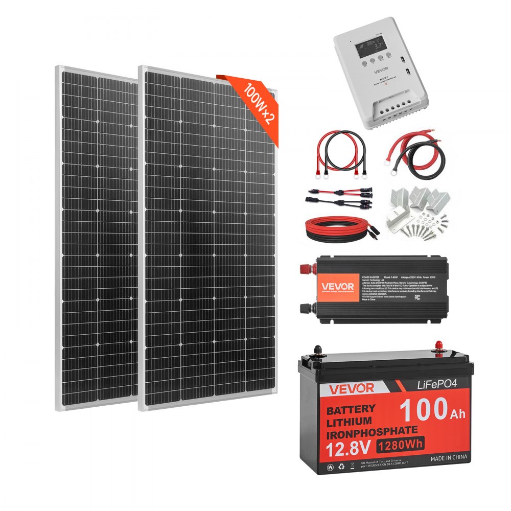 VEVOR 400W Solaranlage Komplettset, Photovoltaik Inselanlage für Heim