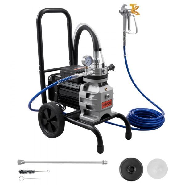 VEVOR Membran-Airless-Farbspritzgerät 1100 W, Rollbares Farbspritzgerät mit 15,17 MPa Hochdruck VEVOR Membran-Airless-Farbspritzgerät 1100 W, Rollbares Farbspritzgerät mit 15,17 MPa Hochdruck