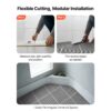 VEVOR Drainagematte PVC (0,9 m x 15 m), Rutschfeste PVC-Bodenmatte Spritzschutzmatte für Nassbereiche, Grau – Bild 5