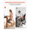 VEVOR Ergonomischer Kniestuhl mit Dicken, Integrierten Schaumstoffpolstern & Holzrahmen & Rückenlehne, Büro – Bild 3