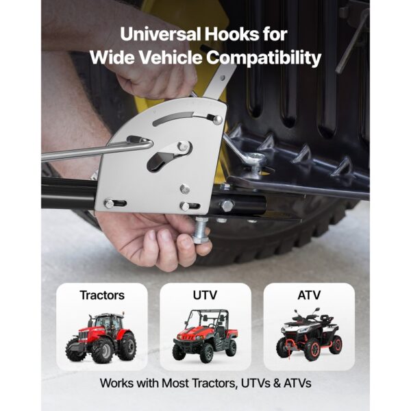 VEVOR Anhänger Rasenlüfter 81 cm Streubreite, Streuwagen mit Universalkupplung, Vertikutierer für ATVs & UTVs – Bild 4