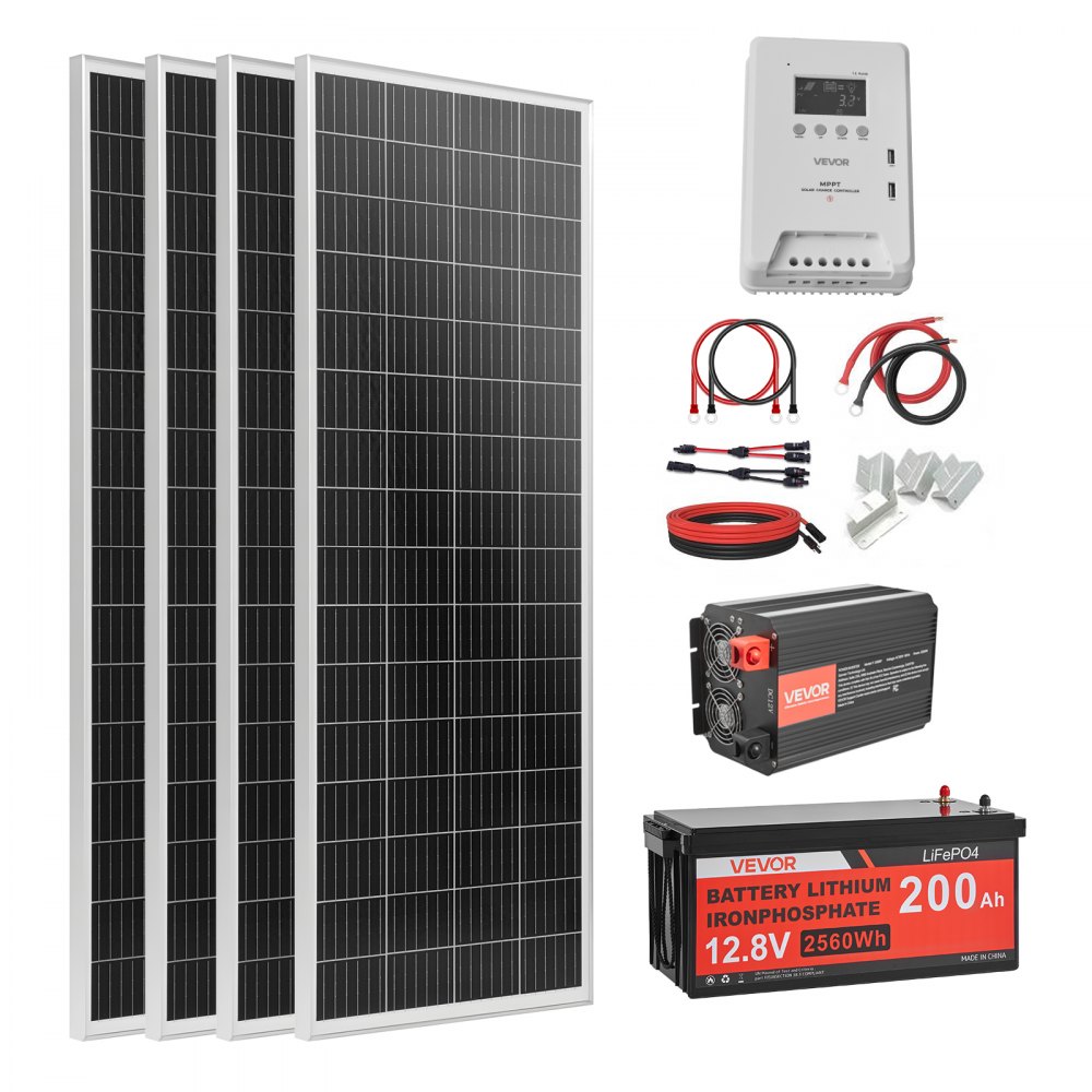VEVOR 400W Solaranlage Komplettset, Photovoltaik Inselanlage für Heim