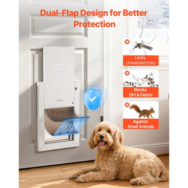 VEVOR Hundeklappe (Mittelgroß) mit Doppelmagnetklappen & Metallrahmen – Bild 3