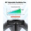 VEVOR Grow Ventilator mit Clip Oszillierend, 9 Geschwindigkeitsstufen & Zirkulationsmodus, 2er-Set – Bild 4 VEVOR Grow Ventilator mit Clip Oszillierend, 9 Geschwindigkeitsstufen & Zirkulationsmodus, 2er-Set – Bild 4