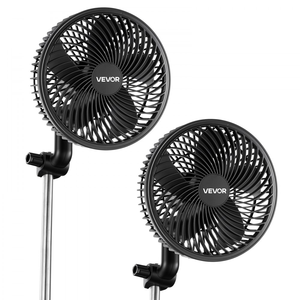 VEVOR Grow Ventilator mit Clip Oszillierend, 9 Geschwindigkeitsstufen & Zirkulationsmodus, 2er-Set
