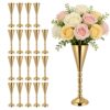VEVOR 20 Stk. Hochzeitsvasen Tafelaufsatz Blumenvasen für Hochzeit 43 cm Hoch, Gold