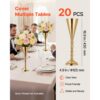 VEVOR 20 Stk. Hochzeitsvasen Tafelaufsatz Blumenvasen für Hochzeit 43 cm Hoch, Gold – Bild 3