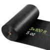 VEVOR Unkrautvlies 0,9x30,5 m Gartenvlies 168 g/㎡, Unkrautmatte aus Polypropylen, Schwarz