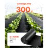 VEVOR Unkrautvlies 0,9x30,5 m Gartenvlies 168 g/㎡, Unkrautmatte aus Polypropylen, Schwarz – Bild 3