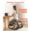 VEVOR Ergonomischer Hocker mit Dicken, Integrierten Schaumstoffpolstern & Massivholzrahmen, Ideal für Zuhause – Bild 2