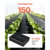 VEVOR 2x Unkrautvlies 0,9x15,2 m Gartenvlies 90 g/㎡, Unkrautmatte aus Polypropylen, Schwarz – Bild 3