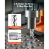 VEVOR HSS-Kernbohrer Weldon-Schaft 5-tlg. 12,7/15,87/25,4mm Schnittdurchmesser, 3 Bohrer mit 2 Zentrierstiften – Bild 3