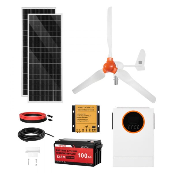 VEVOR 12V 600W Solar-Wind-Hybrid-Set, Ideal für Heimgebrauch Auto RV VEVOR 12V 600W Solar-Wind-Hybrid-Set, Ideal für Heimgebrauch Auto RV