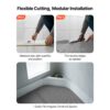 VEVOR Drainagematte PVC (0,9 m x 5 m), Rutschfeste PVC-Bodenmatte Spritzschutzmatte für Nassbereiche, Grau – Bild 5