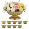 VEVOR 10 Stk. Hochzeitsvasen Tafelaufsatz Blumenvasen für Hochzeit 10 cm Hoch, Gold