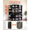 VEVOR DVD-Schrank mit 24 Fächern, Medienaufbewahrungsschrank Standschrank 610 x 368 x 1270 mm, Schwarz – Bild 2