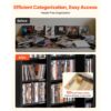 VEVOR DVD-Schrank mit 24 Fächern, Medienaufbewahrungsschrank Standschrank 610 x 368 x 1270 mm, Schwarz – Bild 5