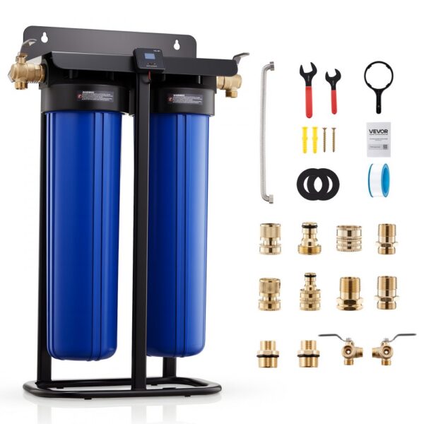 VEVOR Deionisiertes Wassersystem für Autowäsche 1250 L, Deionized Autowaschanlage mit Standfuß & Bypass-Ventil