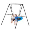 VEVOR Gartenschaukel mit A-förmigem Metallgestell, Schaukelsitz (101,6 cm Groß), bis zu 199,6 kg Tragkraft