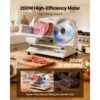 VEVOR Fleischschneidemaschine 200 W, Allesschneider für Gefrorenes Fleisch, Schinken – Bild 2