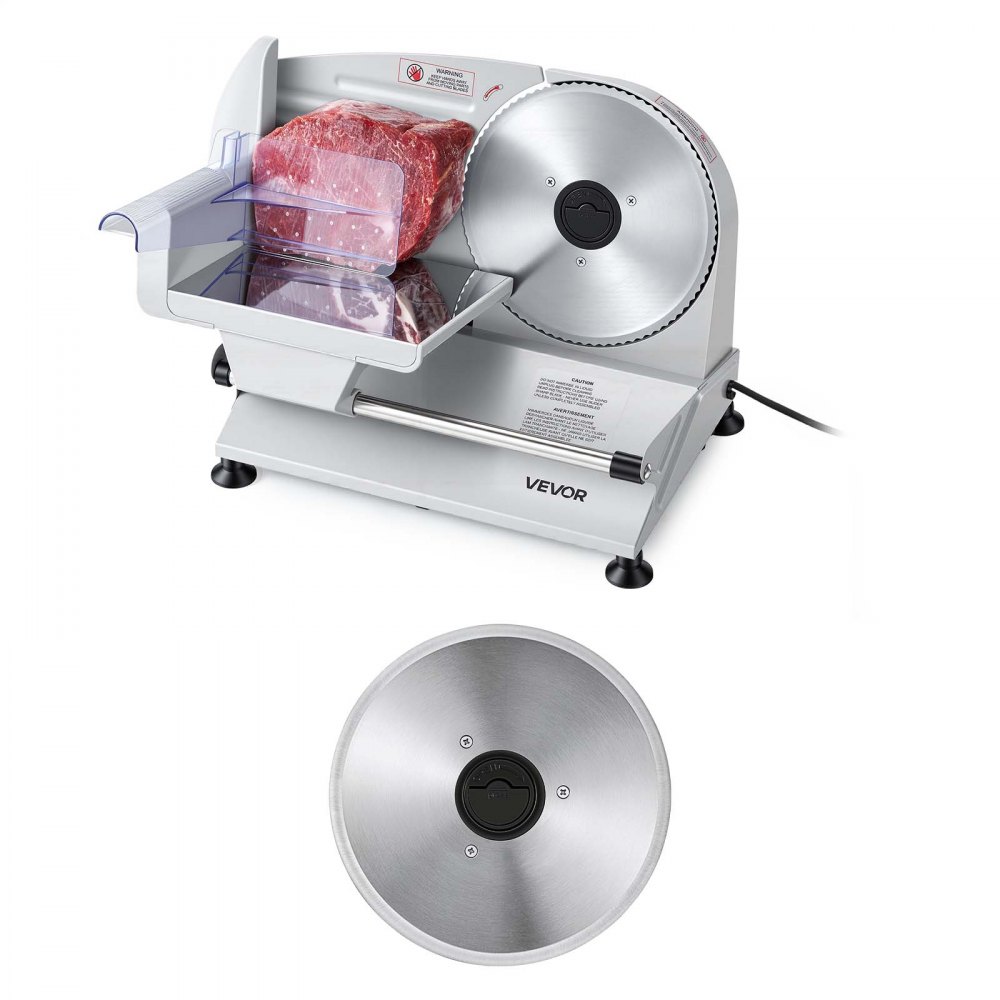 VEVOR Fleischschneidemaschine 200 W, Allesschneider für Gefrorenes Fleisch, Schinken