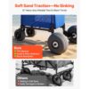 VEVOR Bollerwagen mit Ballonreifen (12 Zoll), Handwagen (75 kg Belastbar), Strandkarre Ideal für Camping – Bild 3