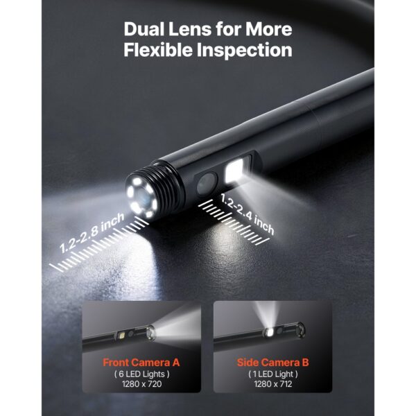 VEVOR Dual Lens Endoskopkamera mit 5 Zoll Bildschirm – Bild 2 VEVOR Dual Lens Endoskopkamera mit 5 Zoll Bildschirm – Bild 2