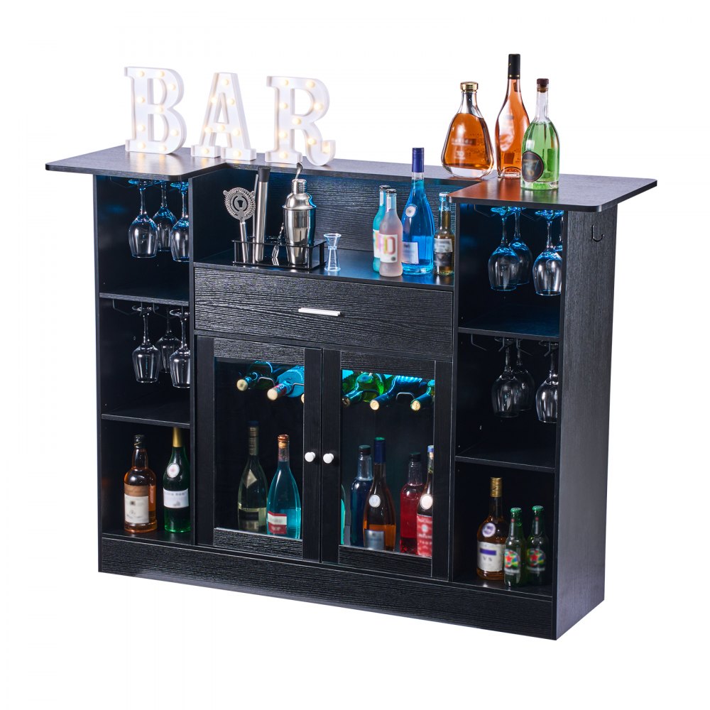 VEVOR Hausbar mit 4 Ebenen, Belastbar bis 181,4 kg, 150 x 46 x 110 cm