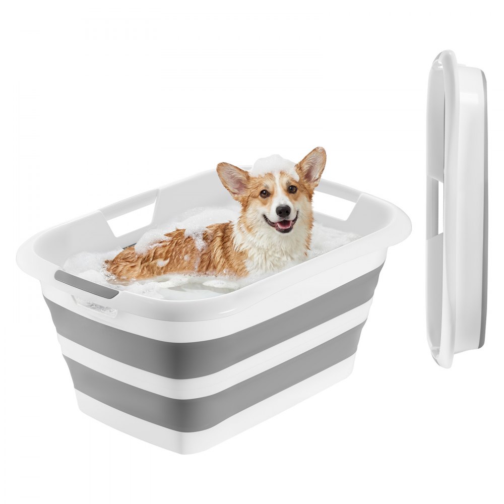 VEVOR Faltbare Hundebadewanne 34L, Haustierwanne zum Baden Pflegen für Kleine Hunde Katzen bis 9kg