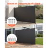 VEVOR Seitenmarkise Ausziehbar 180x300 cm, Seitenrollo aus 180 g/m² Polyestergewebe, Raumteiler für Garten – Bild 4