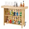 VEVOR Hausbar mit 3 Ebenen, Belastbar bis 81,6 kg, 1400 x 398 x 1055 mm